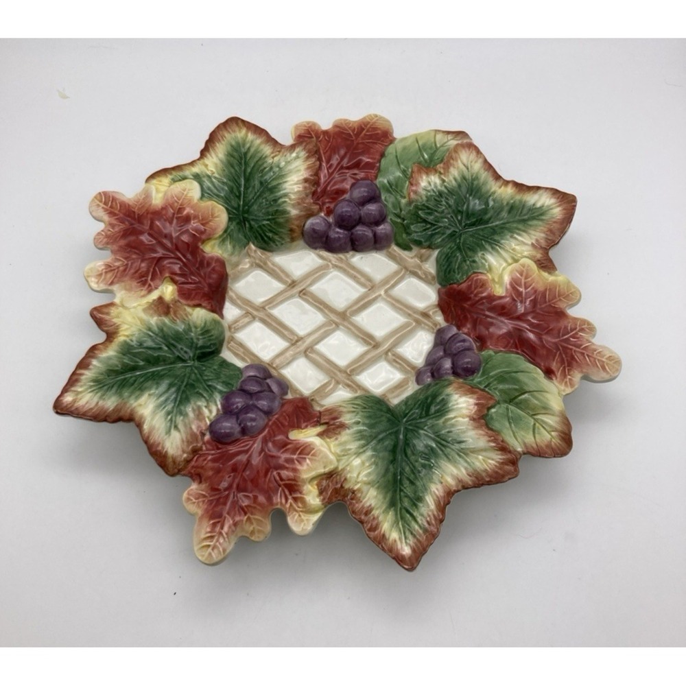 Fitz and Floyd Classics Fall Autumn Leaf Plate or Wall Decor 8.5" wide